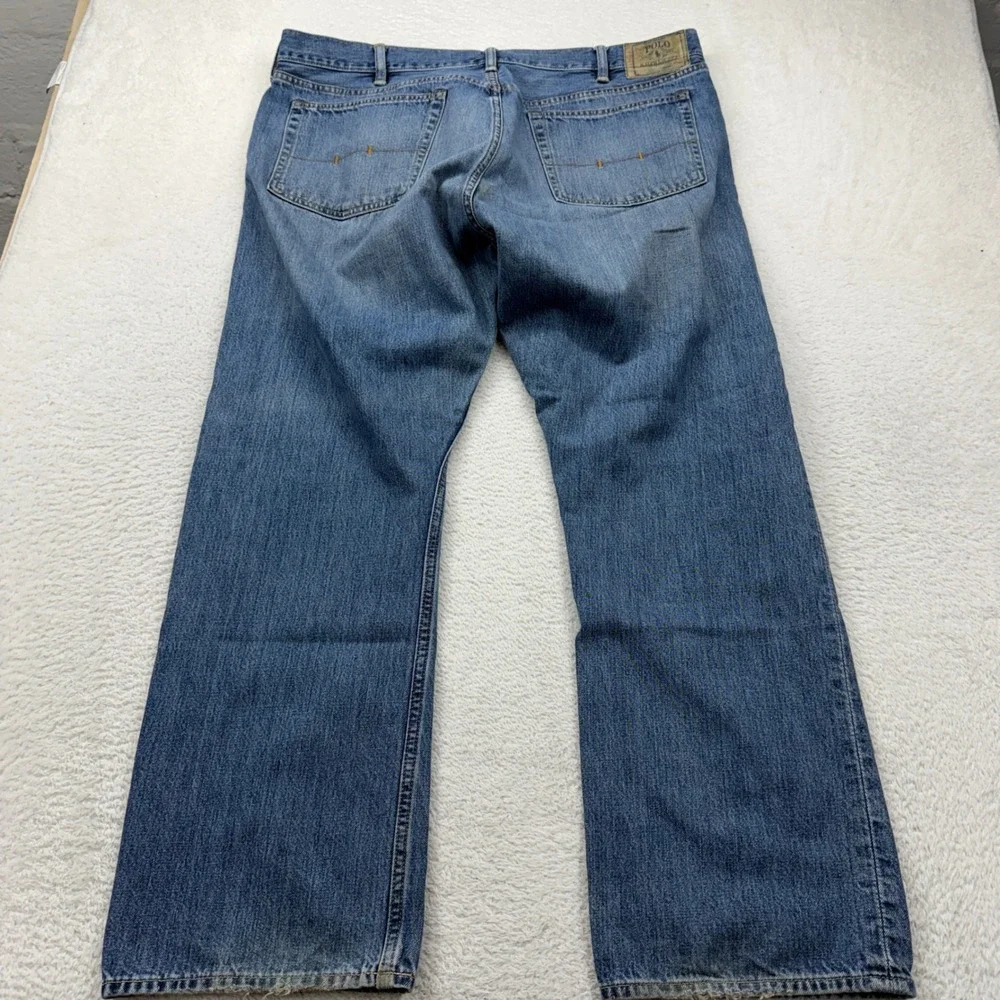 Polo Ralph Lauren Classic 867 Men Blue Straight Leg Denim Jean 42x32 Medium Wash